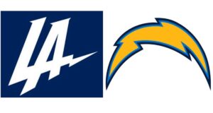 Upper hand – la chargers logos before and after