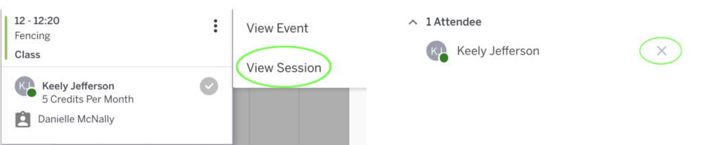 – upper hand Upper hand – how to cancel a client from a session via calendar card