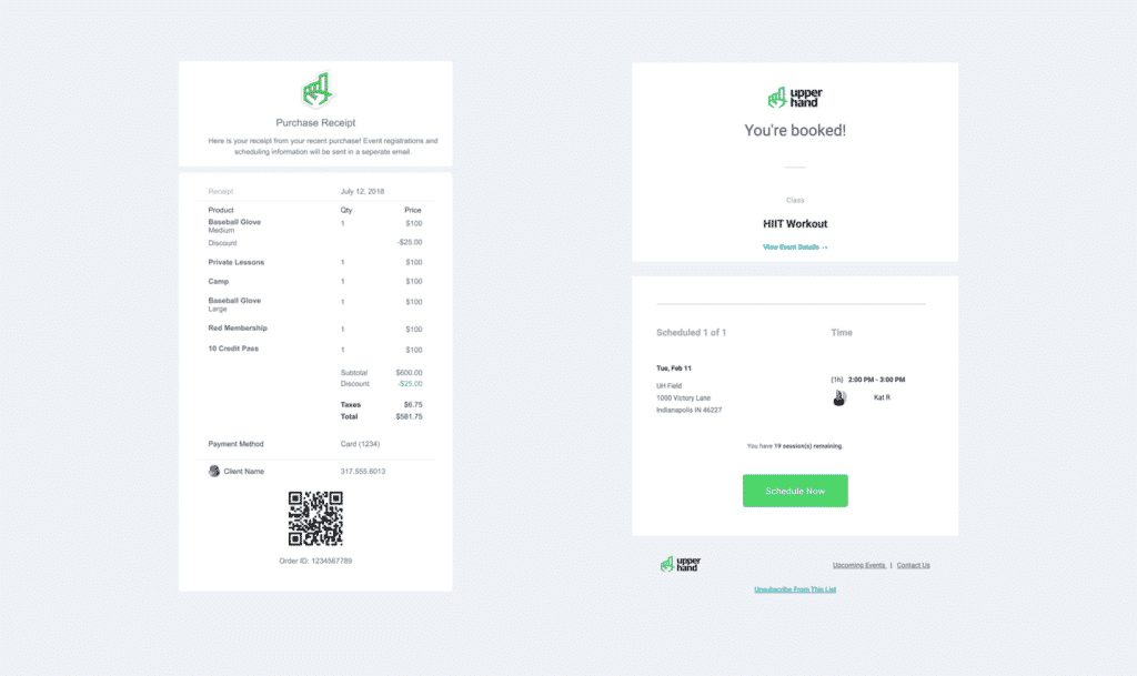 retail and transaction receipts