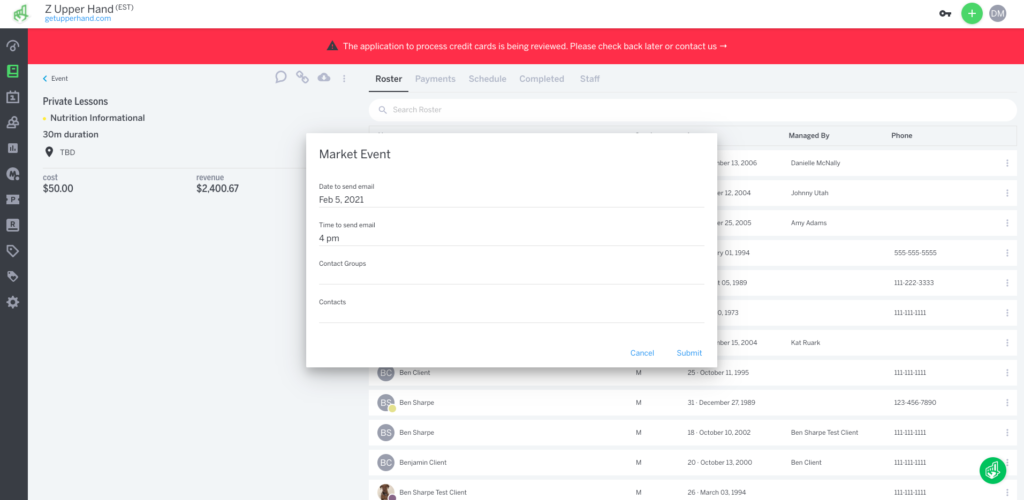 – upper hand Upper hand – sending marketing emails with upper hand