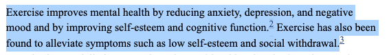 – upper hand Upper hand – exercise improves mental health
