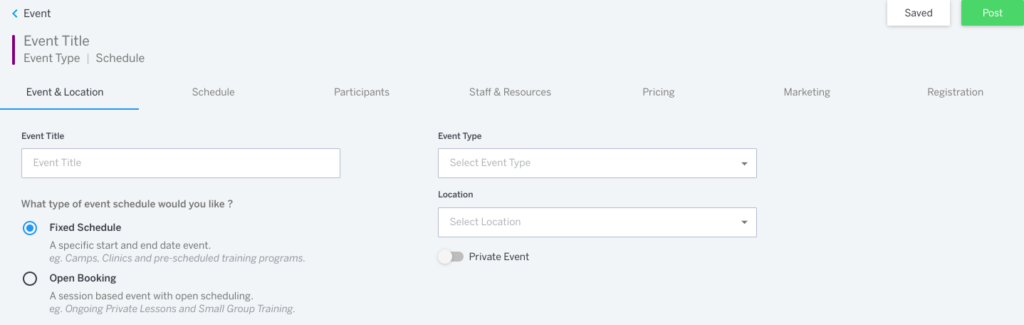 Upper hand – flexible event creation with upper hand