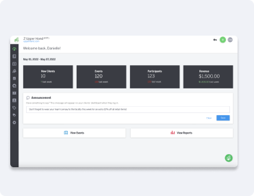 Tom utilizes Upper Hand's dashboard to set daily goals for his business