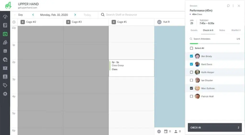 fitness check-in software